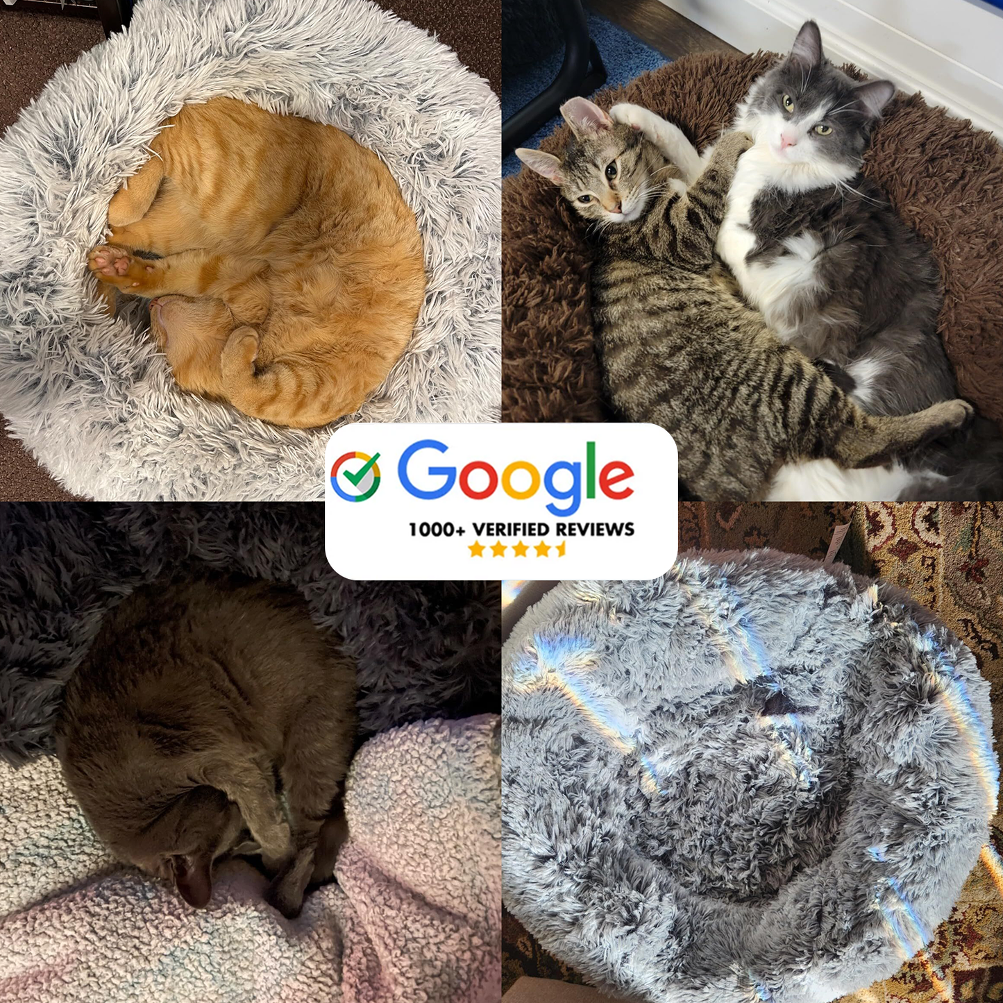 Furvo CozyNest™ Cat Bed – Ultra Plush, Washable, Anti-Slip Base (Multiple Sizes)