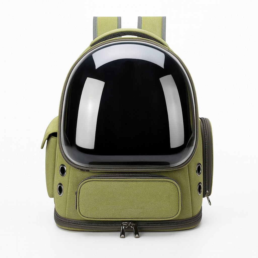 Furvo VistaPod™ Carrier – Panoramic Dome Cat Backpack with Side Pockets & All-Around Ventilation