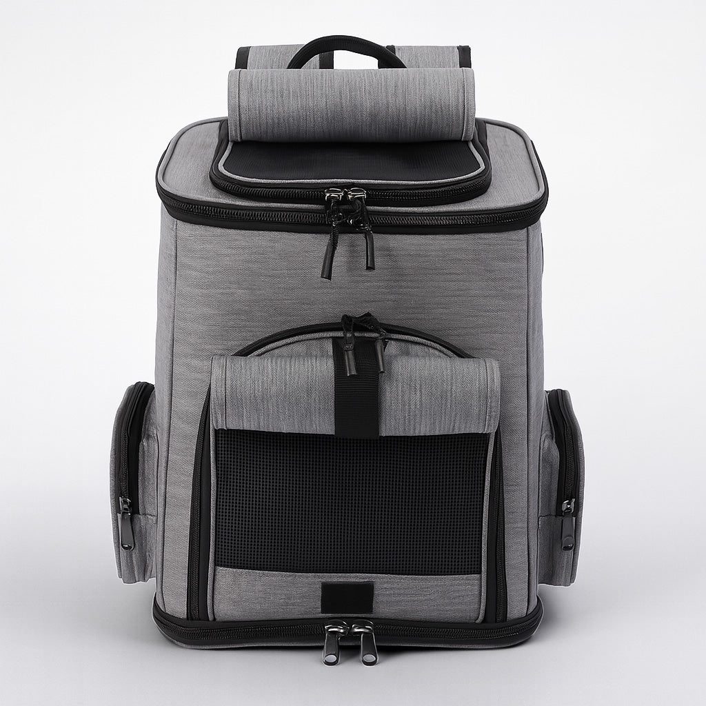 Furvo TravelNest™ Expand Cat Backpack – Expandable Mesh Pet Carrier for Travel, Hiking & Outdoor Adventures