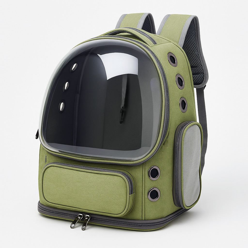 Furvo VistaPod™ Carrier – Panoramic Dome Cat Backpack with Side Pockets & All-Around Ventilation