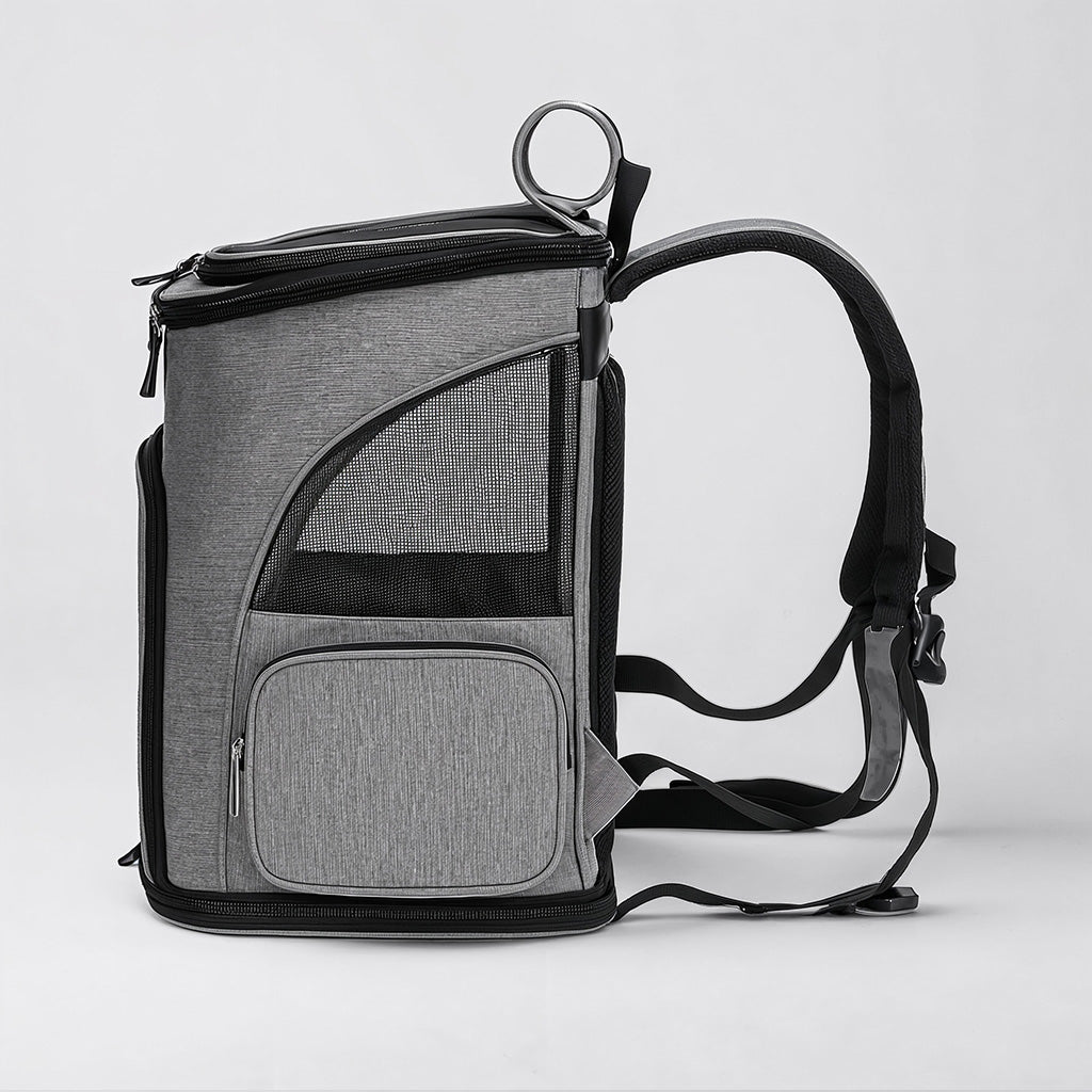 Furvo TravelNest™ Expand Cat Backpack – Expandable Mesh Pet Carrier for Travel, Hiking & Outdoor Adventures