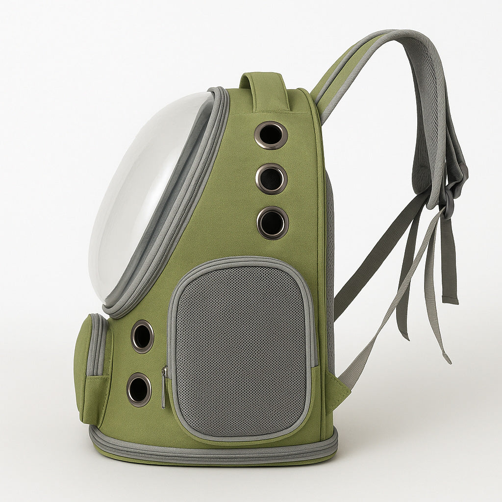 Furvo VistaPod™ Carrier – Panoramic Dome Cat Backpack with Side Pockets & All-Around Ventilation