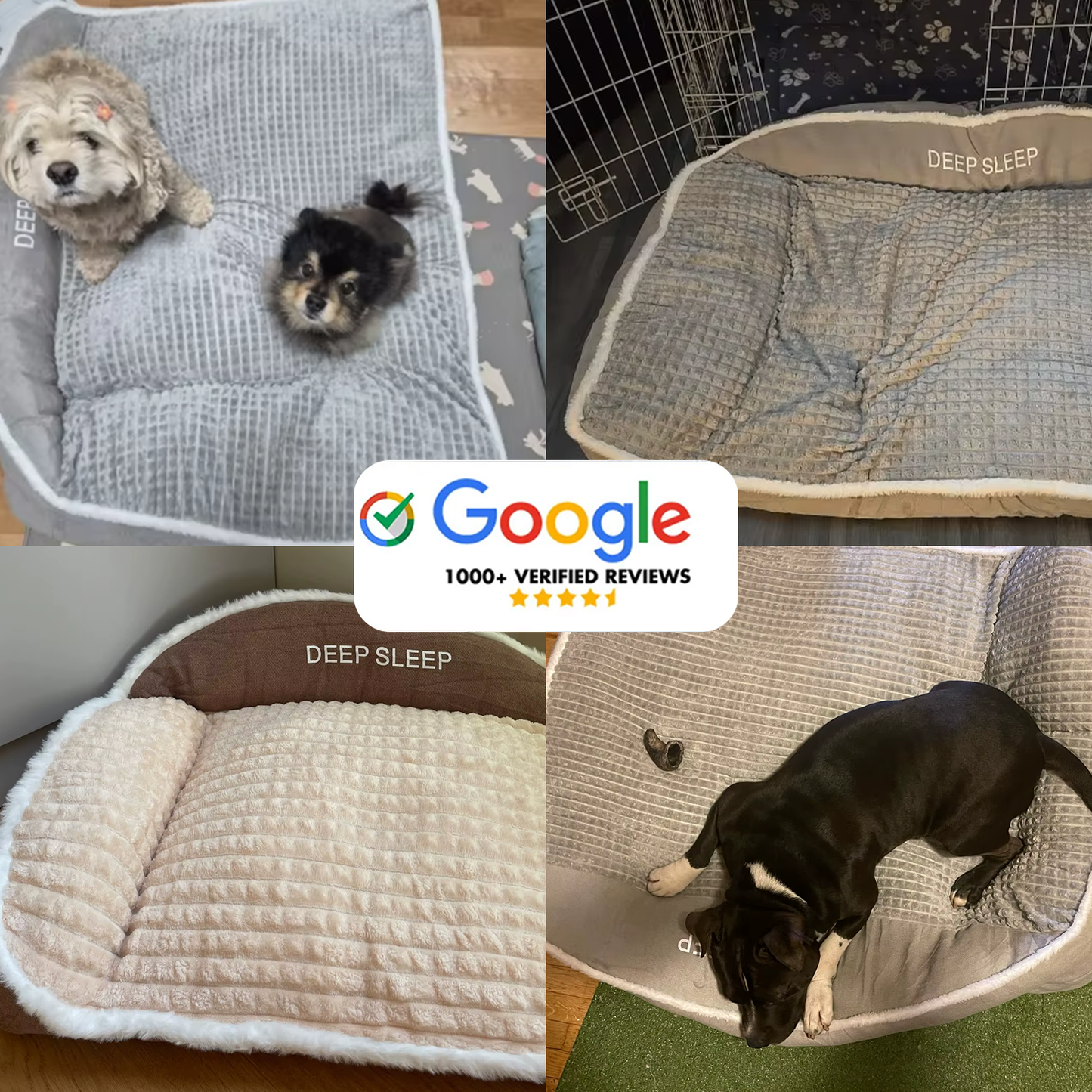 Furvo Orthopedic Lounge Dog Bed – Memory Foam, Washable, Bolstered Support
