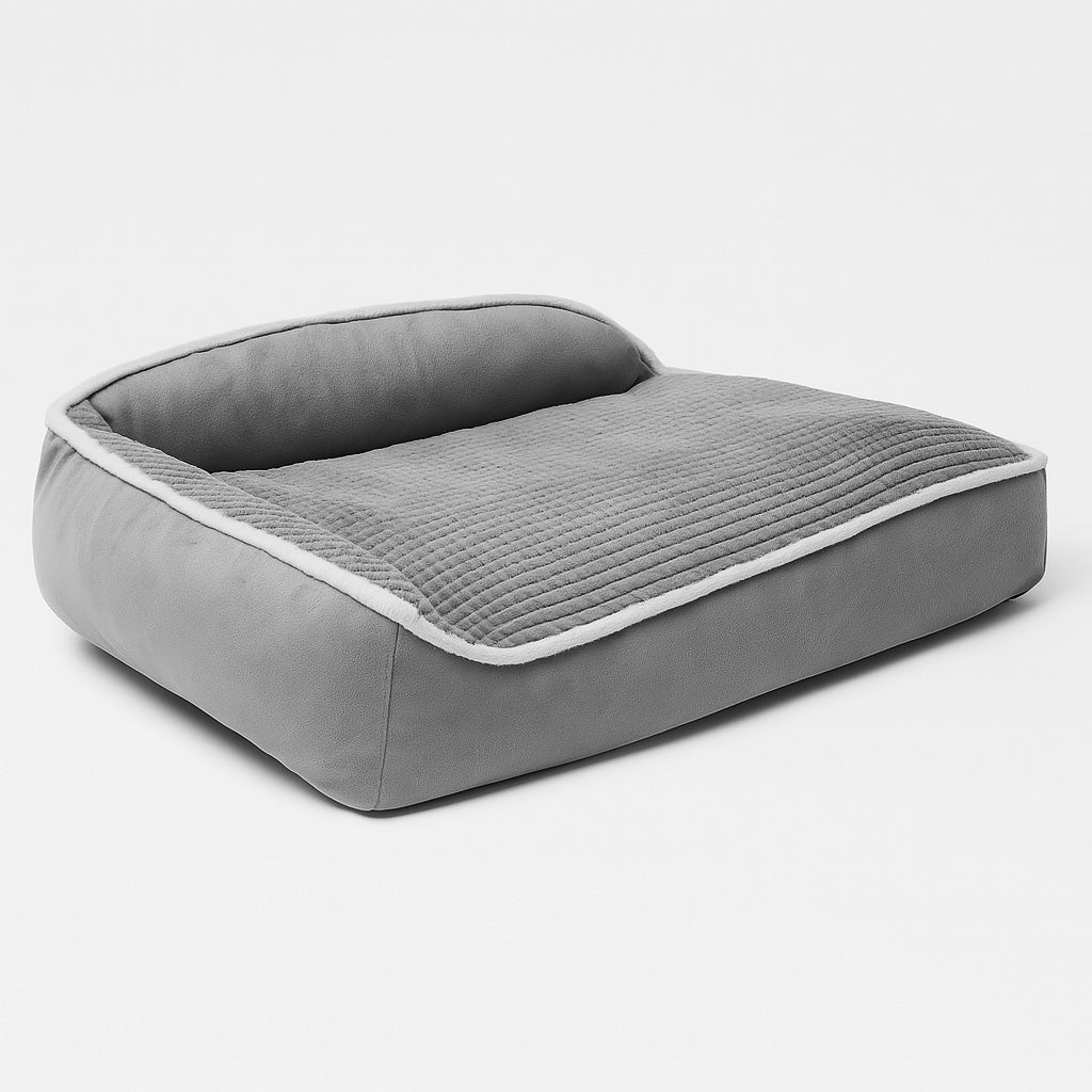 Furvo Orthopedic Lounge Dog Bed – Memory Foam, Washable, Bolstered Support