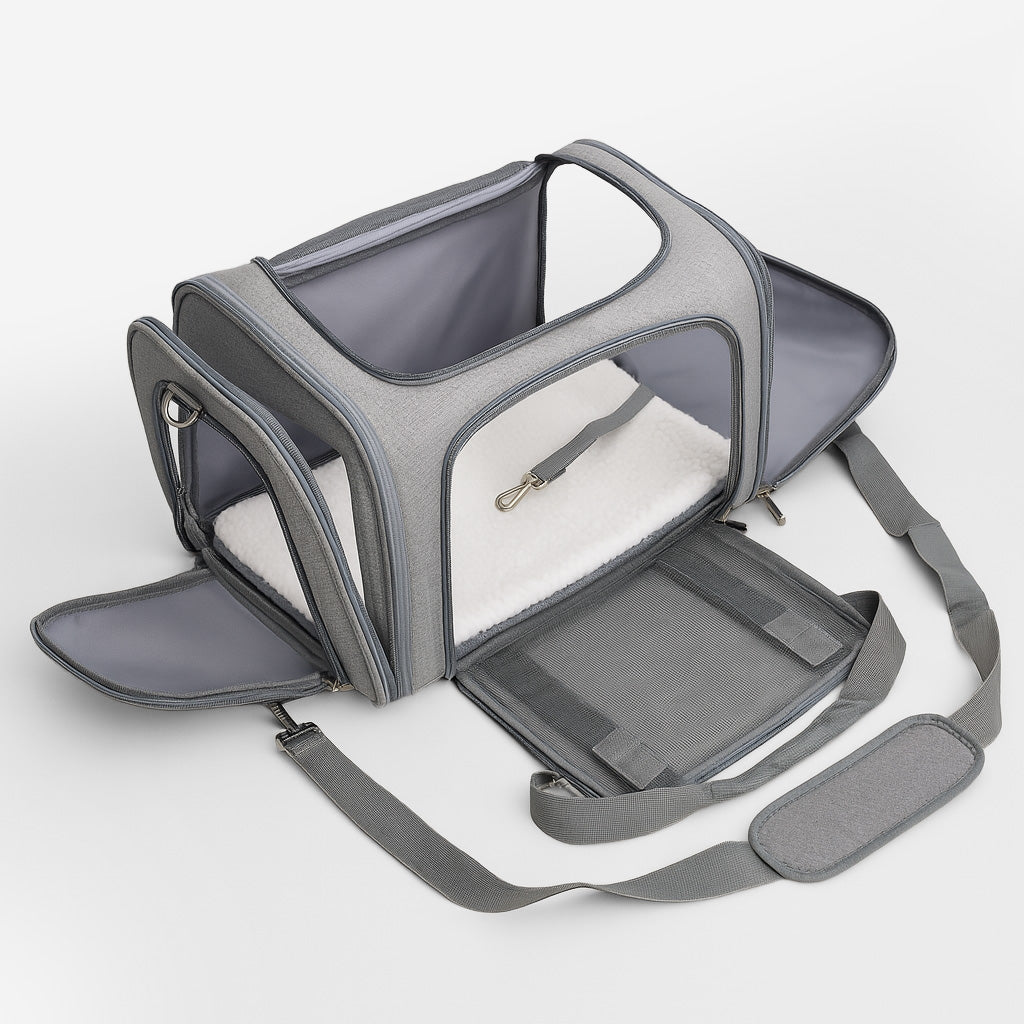Furvo EasyHaul™ Dog Carrier – Soft-Sided with Ventilated Mesh & Safety Leash