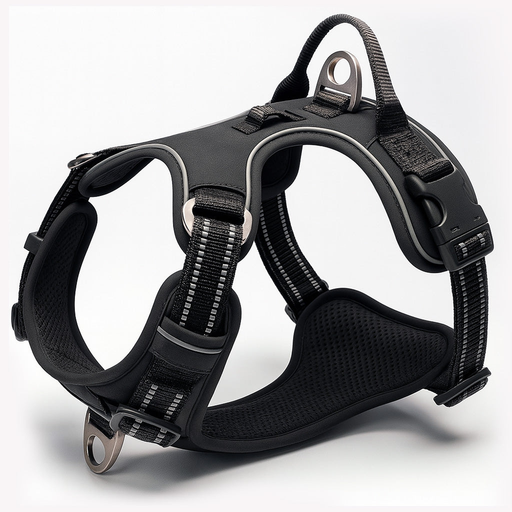 Title: Furvo ControlMax™ No-Pull Dog Harness – Adjustable, Reflective, with Front & Back Leash Clips