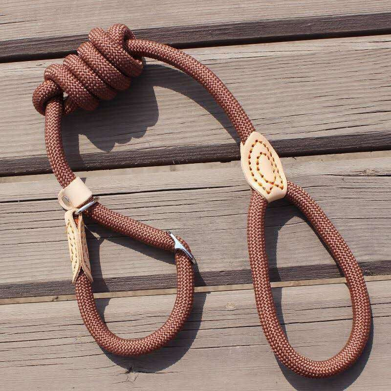 Furvo GlideLock™ Leash – No-Pull Slip Design with Adjustable Collar, Climbing Rope Strength & Soft Grip Comfort