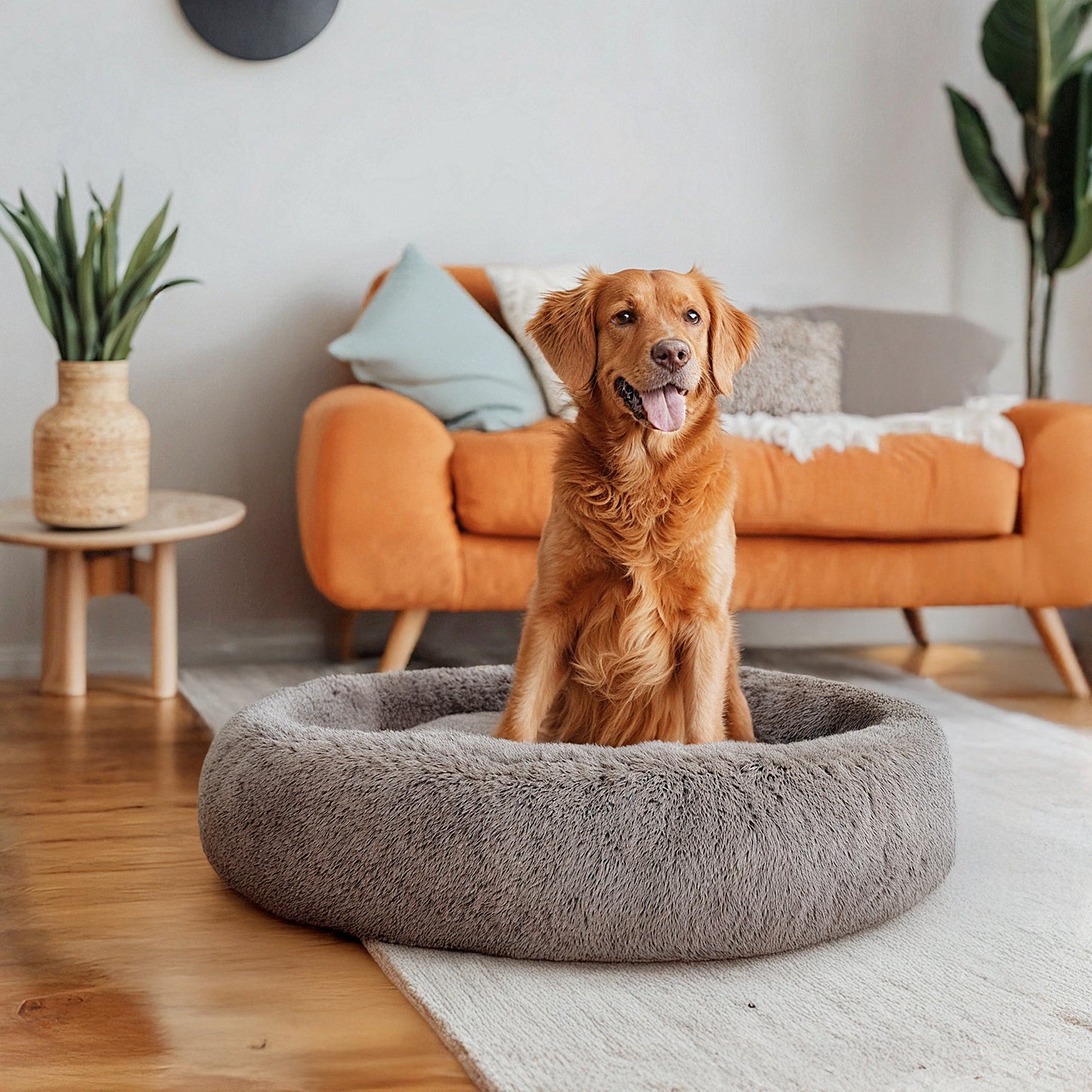 Furvo CalmNest™ Donut Dog Bed – Ultra Plush, Anti-Anxiety, Washable
