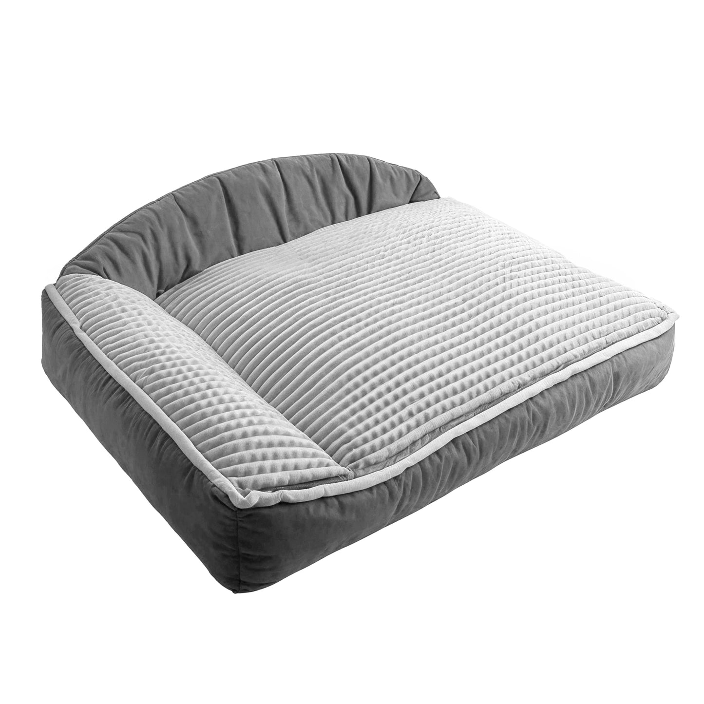 Furvo Orthopedic Lounge Dog Bed – Memory Foam, Washable, Bolstered Support