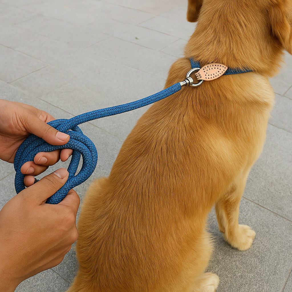 Furvo GlideLock™ Leash – No-Pull Slip Design with Adjustable Collar, Climbing Rope Strength & Soft Grip Comfort