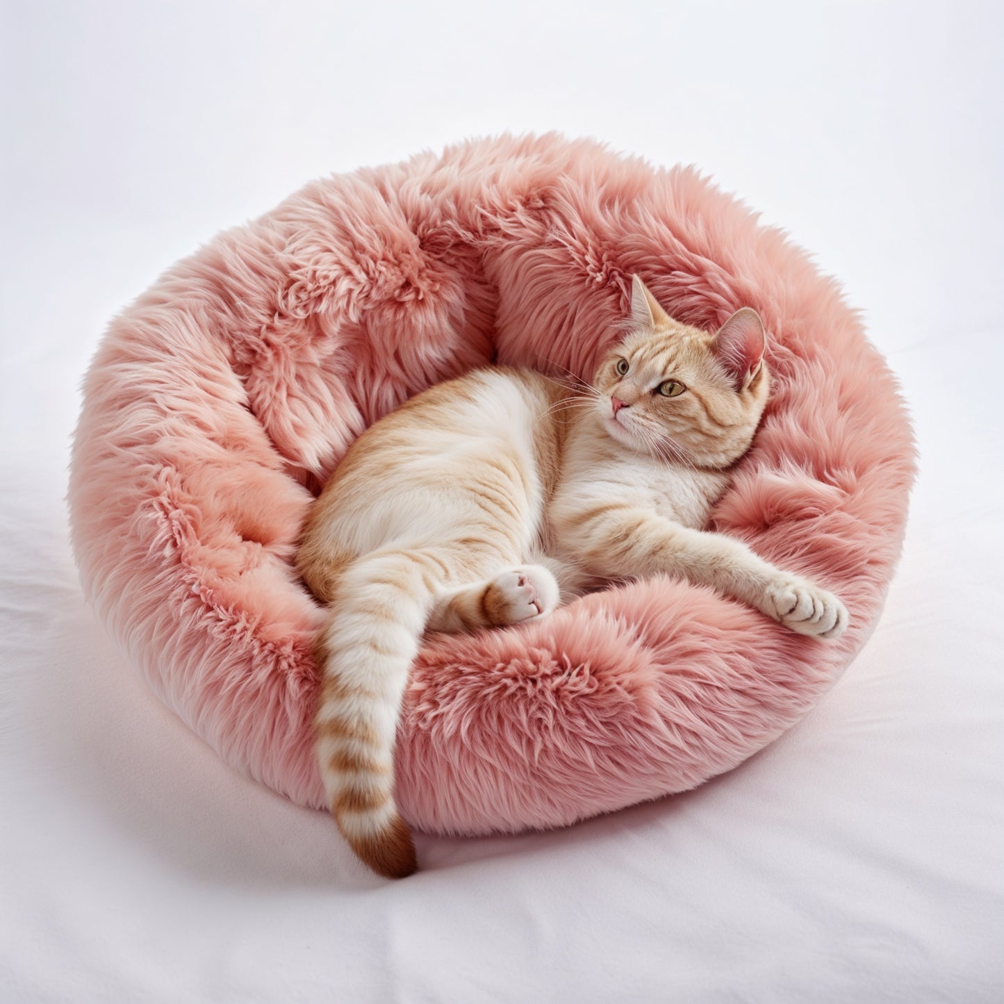 Furvo CozyNest™ Cat Bed – Ultra Plush, Washable, Anti-Slip Base (Multiple Sizes)