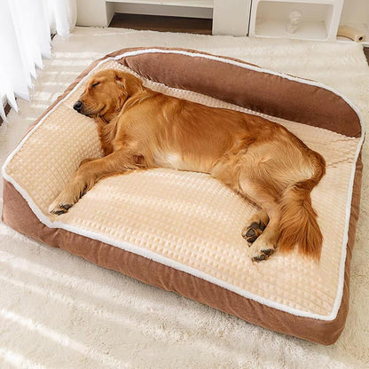 Furvo Orthopedic Lounge Dog Bed – Memory Foam, Washable, Bolstered Support