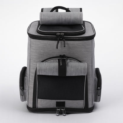 Furvo TravelNest™ Expand Cat Backpack – Expandable Mesh Pet Carrier for Travel, Hiking & Outdoor Adventures