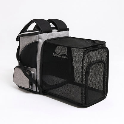 Furvo TravelNest™ Expand Cat Backpack – Expandable Mesh Pet Carrier for Travel, Hiking & Outdoor Adventures
