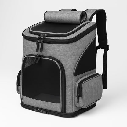 Furvo TravelNest™ Expand Cat Backpack – Expandable Mesh Pet Carrier for Travel, Hiking & Outdoor Adventures