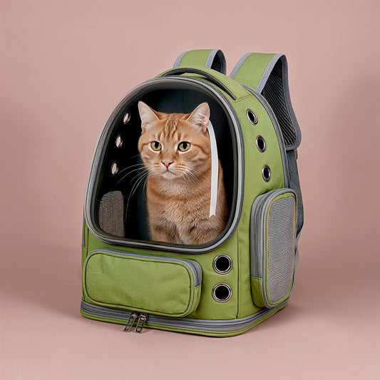 Furvo VistaPod™ Carrier – Panoramic Dome Cat Backpack with Side Pockets & All-Around Ventilation