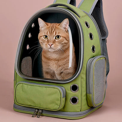 Furvo VistaPod™ Carrier – Panoramic Dome Cat Backpack with Side Pockets & All-Around Ventilation