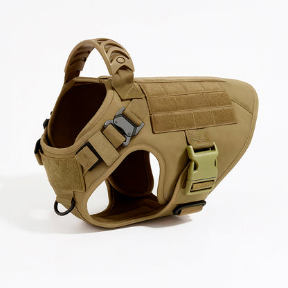  Furvo ControlTac™ Tactical Dog Harness & Collar Set – No-Pull, MOLLE System, Metal Buckles, 1050D Nylon (S–XL)