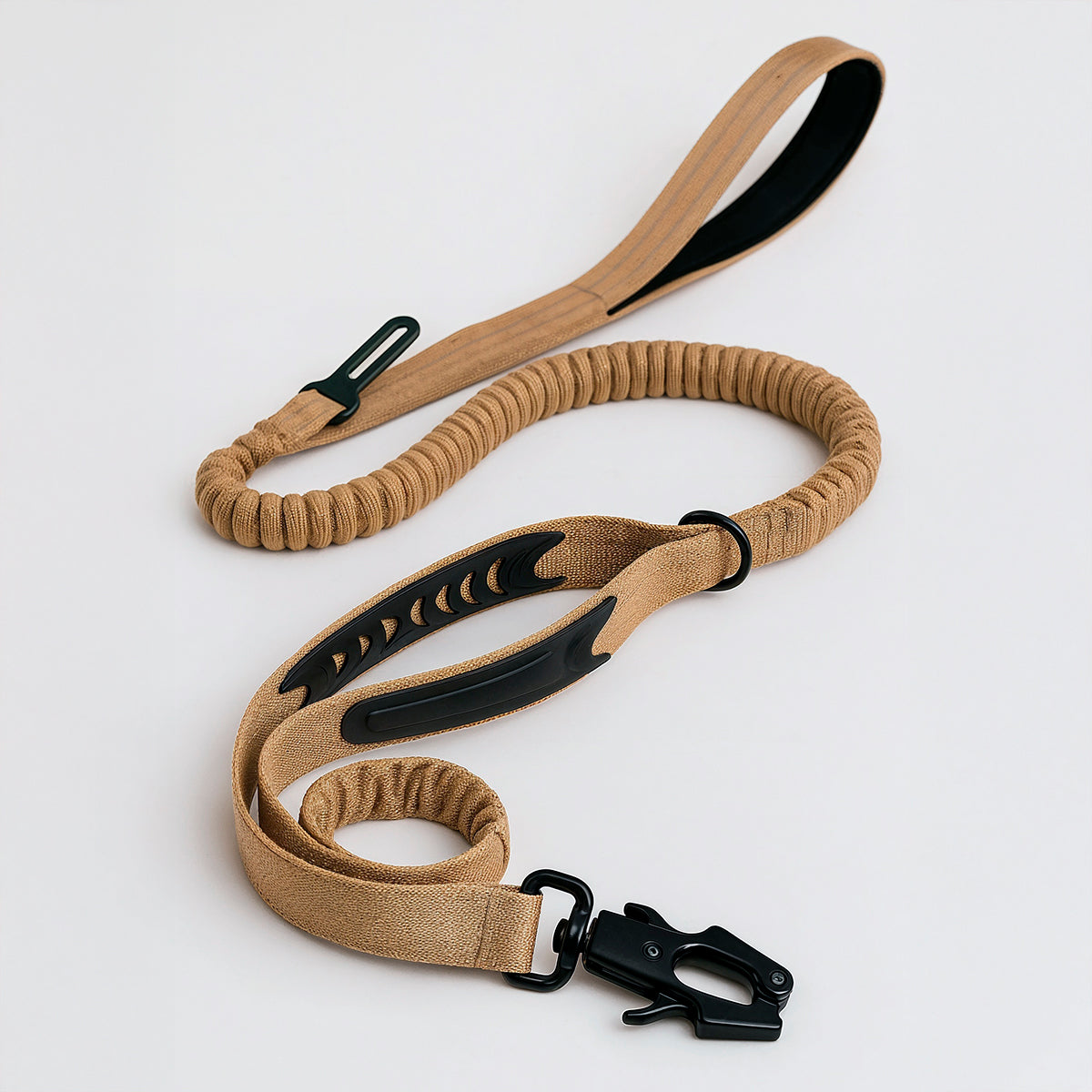Furvo ControlTac™ Tactical Dog Leash – Heavy-Duty Bungee, Quick-Release Carabiner, Reflective, Dual Handles, Seatbelt Clip