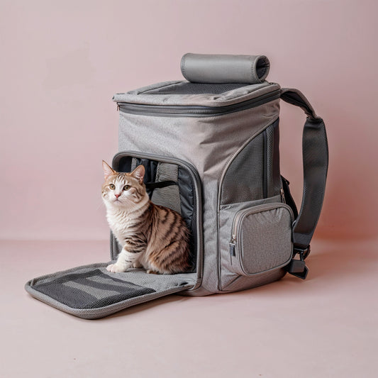 Furvo TravelNest™ Expand Cat Backpack – Expandable Mesh Pet Carrier for Travel, Hiking & Outdoor Adventures