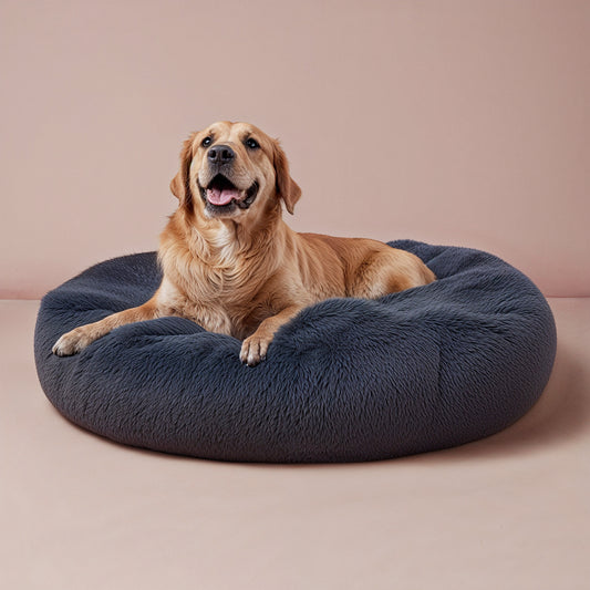 Furvo CalmNest™ Donut Dog Bed – Ultra Plush, Anti-Anxiety, Washable
