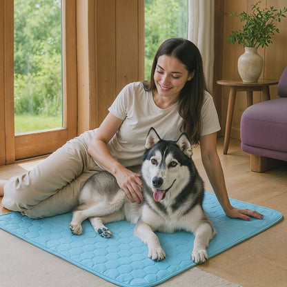 Furvo ChillCore™ Cooling Mat for Dogs & Cats – No Gel, Washable, XL Sizes
