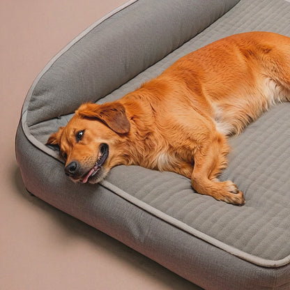 Furvo Orthopedic Lounge Dog Bed – Memory Foam, Washable, Bolstered Support